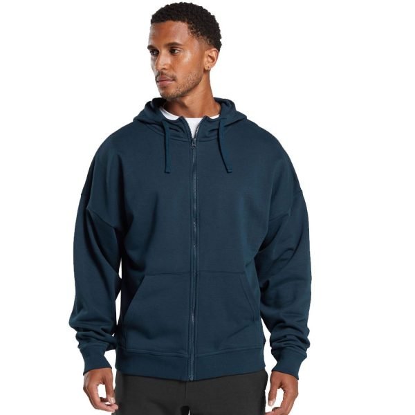 Crest Oversized Zip Up Hoodie