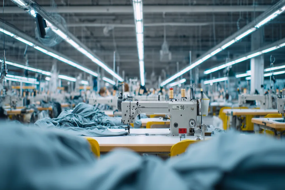 Gym wear manufacturer factory with apparel production lines