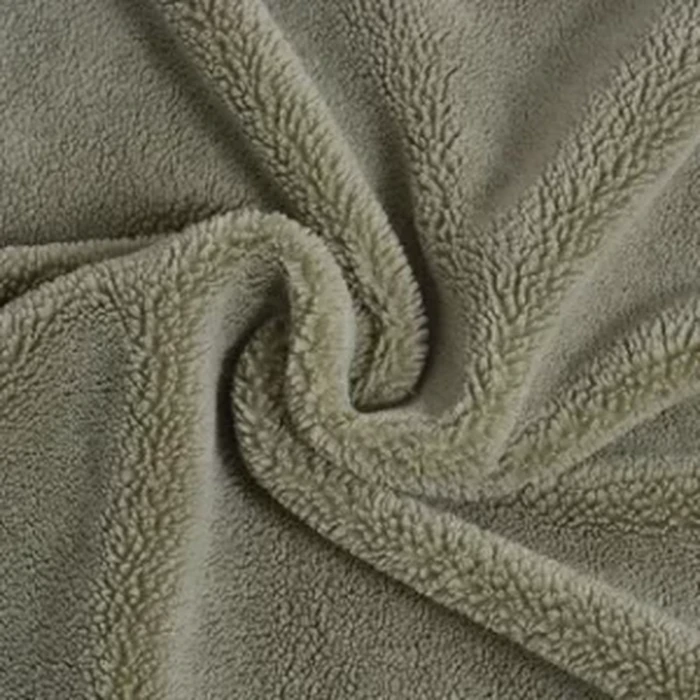 Sherpa fabric for warm gym jackets, fleece outerwear and winter fitness apparel