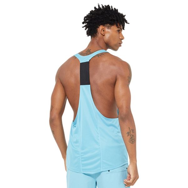 Tank Top Manufacturer showcasing a custom men's racerback performance tank top with breathable athletic design.